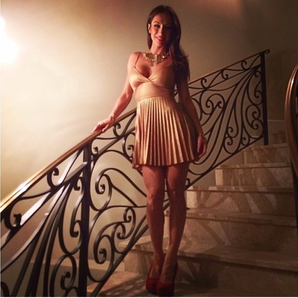 Entro Gold Mini Skirt